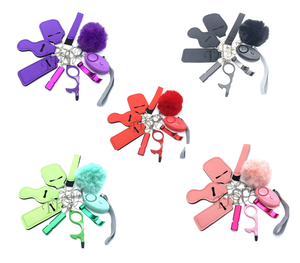 <span class=keywords><strong>Kit</strong></span> <span class=keywords><strong>de</strong></span> porte-clés d'autodéfense 9 pièces pour femmes - Outils <span class=keywords><strong>de</strong></span> sécurité légers en plastique et métal imperméables - Vente en gros - Product Image 3