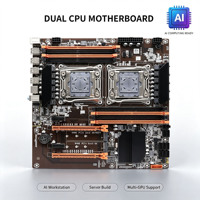 Carte mère X99 double processeur DDR4 pour PC de jeu LGA2011-V3/V4 E-ATX, capacité de RAM maximale de 256 Go pour ordinateur