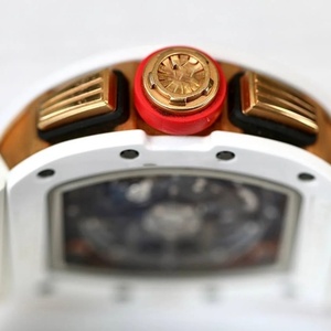 Montre de luxe en fibre de carbone avec tourbillon, design squelette, boîtier en céramique blanche, montre mécanique - Product Image 4