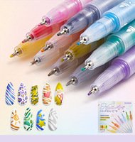 Nouveaux marqueurs fluorescents pour nail art 0,5 mm, style néon UV, DIY, graffiti, colorés, non toxiques, pour la peinture sur ongles