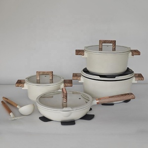 13 pièces de casseroles en aluminium antiadhésif à induction, grandes casseroles en fonte pour les restaurants - Product Image 1