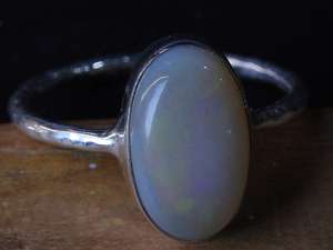 Australian Solid <b>Opal</b> Classic Prong Setting Wedding Anniversary Gift <b>Ring</b>-<b>Silver</b> Multi Fire-6.5 US Size Handmade Certified - Product Image 4