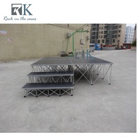 Système modulaire de scène en aluminium personnalisé pour événements de mariage, podium, éclairage de concert, structure intelligente, plateforme de scène surélevée