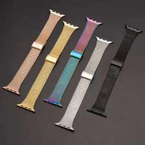 <span class=keywords><strong>Bracelet</strong></span> de montre-<span class=keywords><strong>bracelet</strong></span> en métal à boucle milanaise en acier inoxydable adapté aux montres <span class=keywords><strong>Apple</strong></span> Full Series - Product Image 1