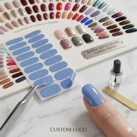 Autocollants pour ongles en résine fine en gros, couverture complète, finition brillante, imperméables, application facile pour salons de manucure et vente au détail