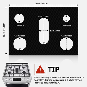 Couvertures de brûleur de poêle antiadhésives et lavables-couvertures de poêle réutilisables dessus de cuisinière à gaz pour samsung Gas Rage - Product Image 2