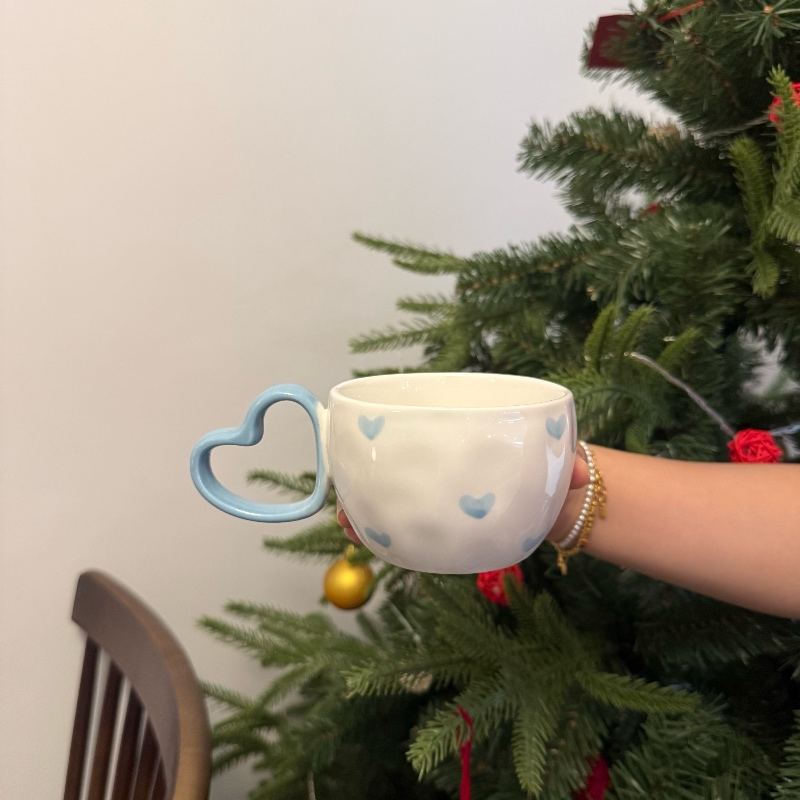 Tazza singola cuore blu