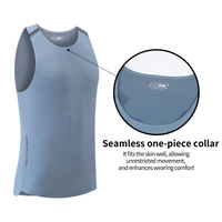 Débardeur Homme Col Rond Coupe Classique Longueur Standard 90% Polyester 10% Spandex pour la Gym