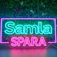Letrero de Neón Personalizable con Retroiluminación LED de Aluminio Decorativo para Publicidad y Empresas