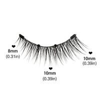 Faux cils en cheveux synthétiques magnétiques forts OEM/ODM, légers, invisibles, sans dégâts, faciles à appliquer, réutilisables, faux cils en bande