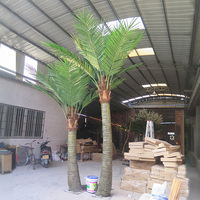 Palmier tropical artificiel en fibre de verre résistant aux UV pour mariage en extérieur, plante artificielle réaliste, grand cocotier géant