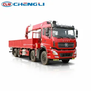 รถเครนติดรถบรรทุก 12 ตัน รถเครน CLW รถบรรทุกบูมไฮดรอลิกสำหรับวัสดุก่อสร้าง - Product Image 3