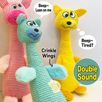 Jouet à mâcher en peluche sonore pour chien, modèle Y092, taille moyenne, toucher doux, en matériau sûr, résistant aux morsures, durable, pour l'entraînement des chiens