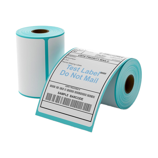 Hot Selling 4X6 Inch Direct Thermal Shipping Label Roll Waterproof Oil Proof Thermal Printing Adhesive Labels Packaging