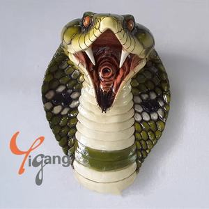 تصميم مخصص رأس ثعبان راتنج منحوت حيواني بالحجم الطبيعي ثلاثي الأبعاد يعلق على الحائط للديكور المنزلي هدايا تذكارية بطابع فني - Product Image 6