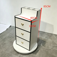 Meuble de rangement pour salon de coiffure, chariot à outils pour coiffeur, armoire de rangement pour salon avec 3 tiroirs