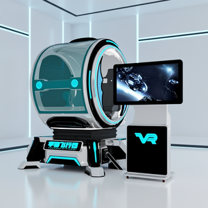 جهاز محاكاة الواقع الافتراضي JH 9D للاستخدام التجاري في مدن الملاهي الداخلية، محاكاة طيران الطائرات والهليكوبتر، يتسع لراكبين، شعار مطرز ثلاثي الأبعاد - Product Image 1