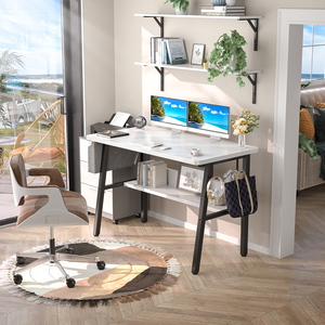 Bàn chơi game hiện đại với giá sách MDF Bàn máy tính với các tính năng thiết thực - Product Image 2