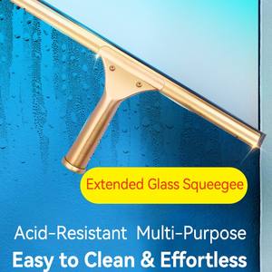 Nettoyeur de vitres populaire avec lame en silicone, <span class=keywords><strong>manche</strong></span> télescopique connectable, grattoir en cuivre pour le nettoyage des vitres - Product Image 2
