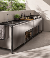 Extérieur Jardin BBQ Gill Métal Armoire de cuisine en acier inoxydable Armoires de cuisine modernes extérieures