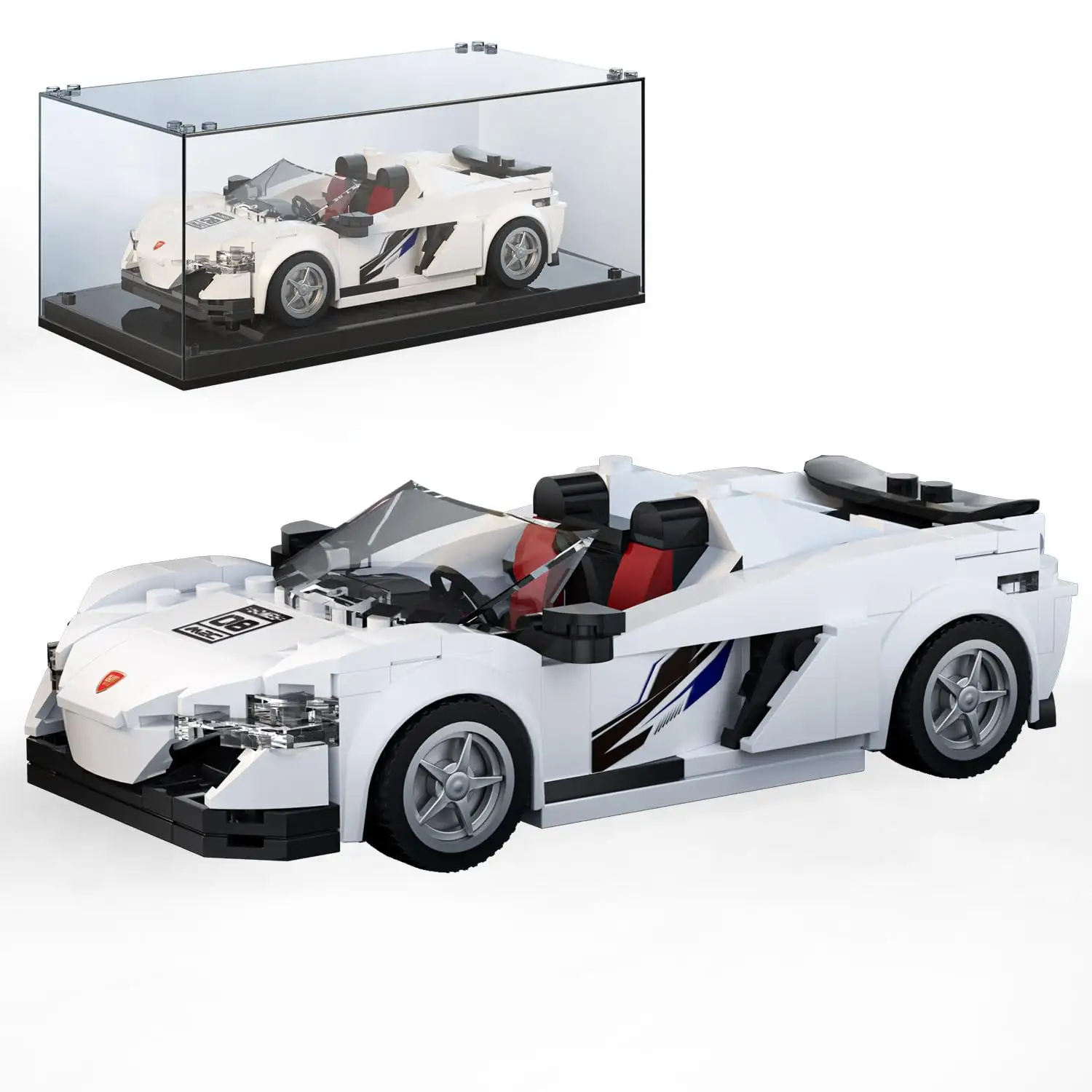 Mal King 27043 Mini Bouwsteen Auto Moc Ml 650S Race Supercar Model Diy Accessoires Bakstenen Bouw Speelgoed Cadeau