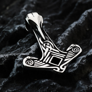 Colgante de martillo de Thor vikingo de acero inoxidable y único, estilo nórdico, forma de ancla, joyería de moda, regalo para hombres y mujeres - Product Image 4