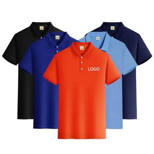 เสื้อโปโลผ้าฝ้ายแบบเรียบสำหรับงานสั่งทำ เสื้อโปโลสำหรับออกกำลังกาย วิ่ง เล่นกอล์ฟ ปักโลโก้ เสื้อโปโลชาย - Product Image 1