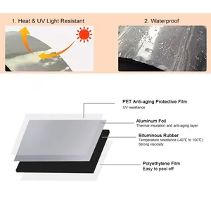 Ruban de bitume auto-adhésif ANTI prix d'usine Membrane étanche toiture en métal pour usage extérieur matériau résistant à l'eau