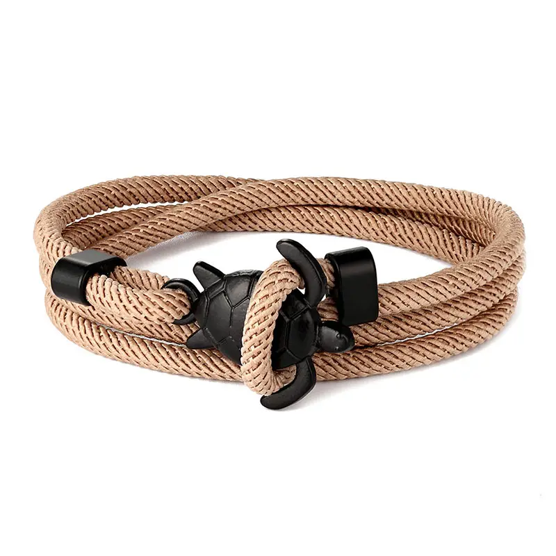 Summer Fashion Jewelry Bracelet Milan Rope Adjustable Couple Bracelet Ocean Ship Anchor Turtle Hook Bracelets for Women Men