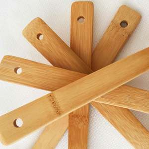 Juego de herramientas de cocina desechables de madera de bambú, 6 piezas, cocina doméstica, antiadherente, resistente a altas temperaturas, cuchara de arroz, mango largo - Product Image 6