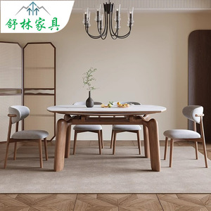Shulin Furniture Nordic Style Solid <b>Wood</b> Oak Oval <b>Dining</b> <b>Table</b> With <b>Extendable</b> Design For Home <b>Dining</b> Room - Product Image 1