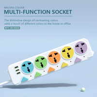 Multiprise USB multifonction pour le commerce extérieur, Asie du Sud-Est, avec interrupteur indépendant, prise universelle, planche de câblage, rallonge