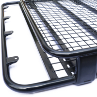 JIZHENG JZ-E-015 Cesta de carga universal para techo con montaje en canalón de lluvia para Toyota LC80, portaequipajes de hierro para techo, capacidad de 100 kg, fácil instalación