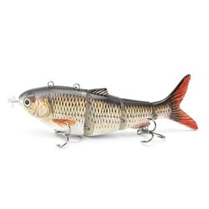 Leurre <span class=keywords><strong>de</strong></span> pêche électrique automatique articulé 9cm 13cm, rechargeable par USB, avec LED, pour la pêche au bar et aux poissons prédateurs - Product Image 1