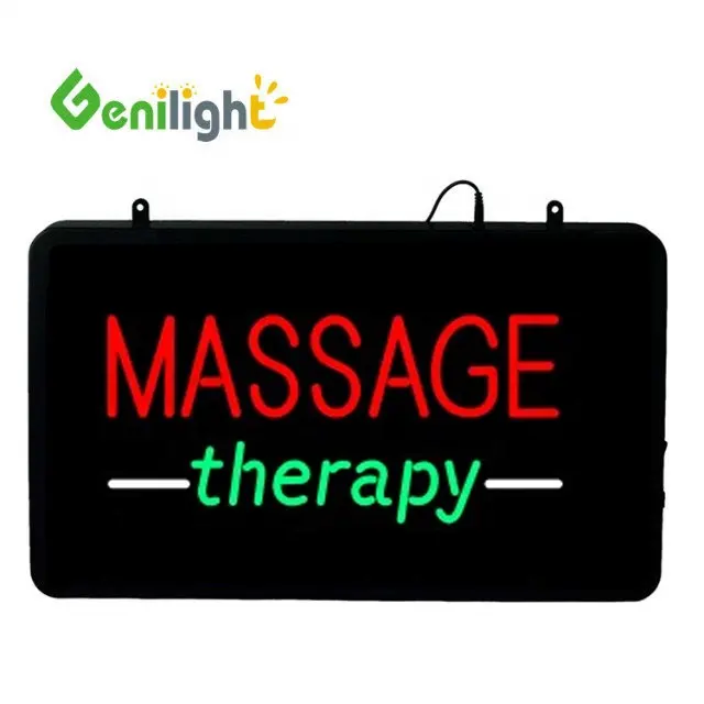 Genilight 22*13inch CE RoHS acrylic MASSAGE THERAPY Advertising neon sign for Massage parlor