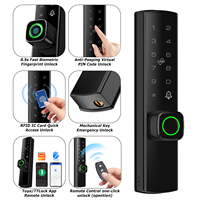 Serrure numérique à empreinte digitale TTlock, serrure à mortaise à cadre étroit, serrure intelligente pour porte KFC, porte coulissante en aluminium à rupture de pont thermique