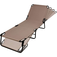 Vente en gros de mobilier d'extérieur personnalisé lits de bureau en forme de tube d'acier réglables pliants pour adultes