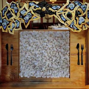 ฉากหลังดอกไม้ประดิษฐ์ 5 มิติ ขนาด 8x9 ฟุต ตกแต่งบ้าน ดีไซน์เต็มรูปแบบ ขายดีสำหรับเทศกาล - Product Image 3