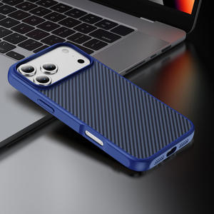 เคสโทรศัพท์มือถือกันกระแทก ลายคาร์บอนไฟเบอร์ TPU+PC ป้องกันการตก สำหรับ iPhone 18 17 Pro Max air มีสินค้าในโรงงาน - Product Image 6