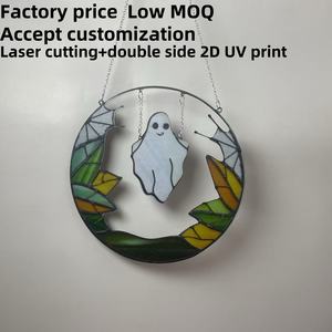 Décoration Suspendue Artisanale Impression UV Design Rustique <span class=keywords><strong>Sorcière</strong></span> en Fer Effet Vieilli pour Pâques, Halloween, Anniversaire, Intérieur/Extérieur, Fenêtre - Product Image 2