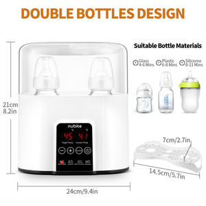 Chauffe-biberon électrique professionnel de qualité supérieure pour bébé, chauffe-biberon double avec stérilisateur - Product Image 5