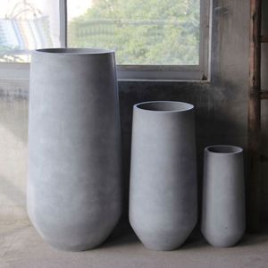 Macetas y Jardineras de Cemento Grandes, Ovaladas, Retro, Simples, para Interiores y Jardines, Venta al Por Mayor - Product Image 1