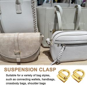 Boucle de fixation latérale pour sac, fermoir métallique pour suspension de sac à main, connecteur de chaîne de sac à main avec anneaux en D - Product Image 6