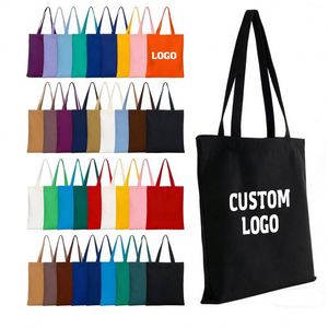 Sacs fourre-tout en toile de coton réutilisables grande capacité pour femmes, personnalisables avec logo, vente en gros - Product Image 1