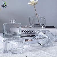 Bouteille diffuseur d'arômes transparente de luxe pour la maison, avec bouchon, 10 ml, vente en gros
