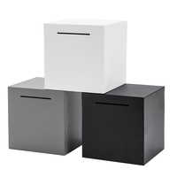 Tirelire carrée en métal colorée, mini-coffre-fort en fer pour économiser de l'argent, boîte de rangement de pièces et de billets de bureau, cadeau personnalisé