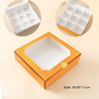 Boîtes d'emballage pour biscuits personnalisées en PET transparent à 9 compartiments, boîte à biscuits en papier recyclable de luxe avec fenêtre transparente