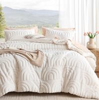 Ensemble de housse de couette tuftée 100% coton de haute qualité literie lavée pour la maison et l'hôtel King Queen Twin et tailles complètes disponibles