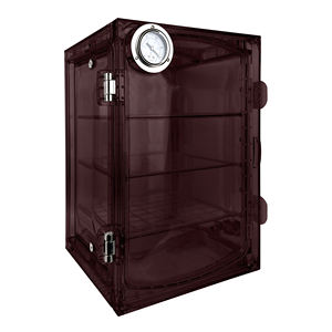 เครื่องดูดสุญญากาศพลาสติกสีเหลืองอำพันพร้อมมาตรวัดเครื่องกำจัดขยะโพลีคาร์บอเนตสีน้ำตาล VDO-45U 45L ห้องปฏิบัติการ - Product Image 1