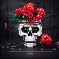Kaiyu K96282 2026 Nuevo Modelo de Ensamblaje de Flor Roja MOC, Juguetes de Adorno para Entusiastas, Regalos Decorativos, 1065 Piezas, Juego de Bloques de Construcción